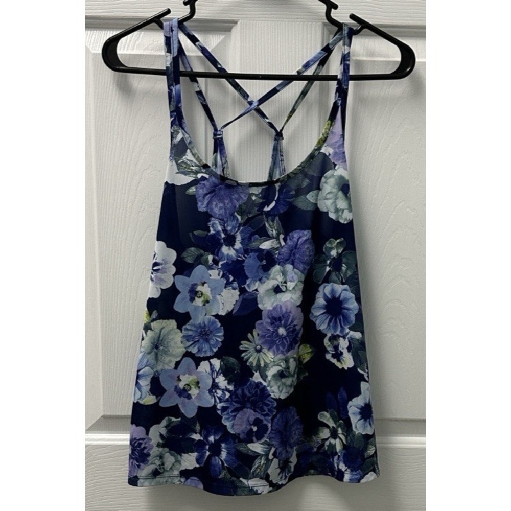 Old Navy Active Go Dry Crisscross Back Floral Top